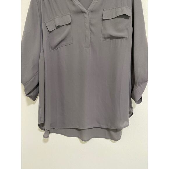 Torrid Harper Georgette Blouse Womens 3X Career Loose Fitting Flowy Minimalist - Picture 4 of 11